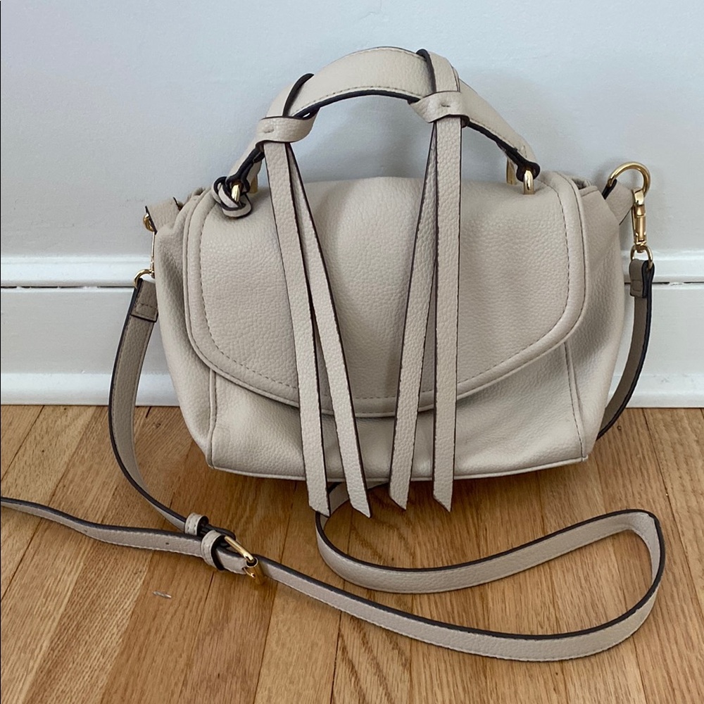 Sole Society Cream Crossbody Bag with Adjustable Strap